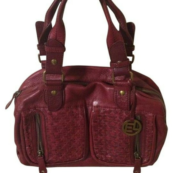Eliott Lucca  leather weave front pocket hobo - Picture 1 of 6